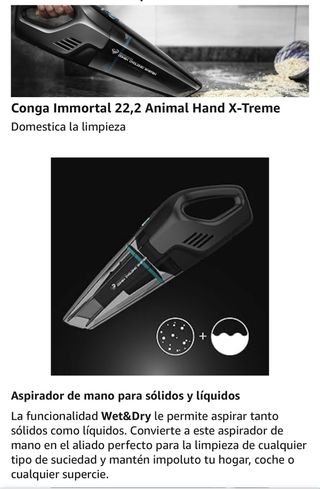 Cecotec Conga 22.2V Animales - aspiradora manual