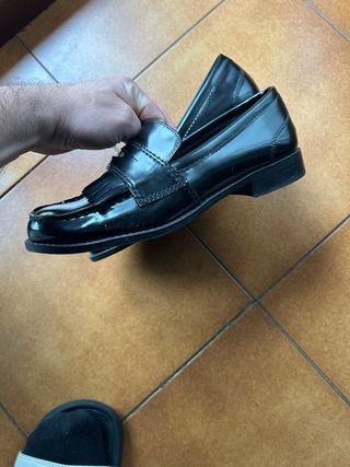 Mocassini Zara neri con frange