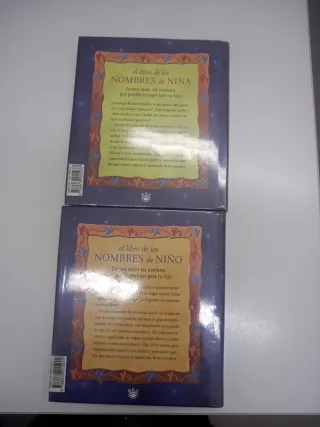 Libros de nombres de niñas y de niños.