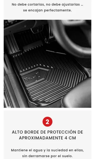 Alfombrilla Bandeja Coche Negra Toyota auris