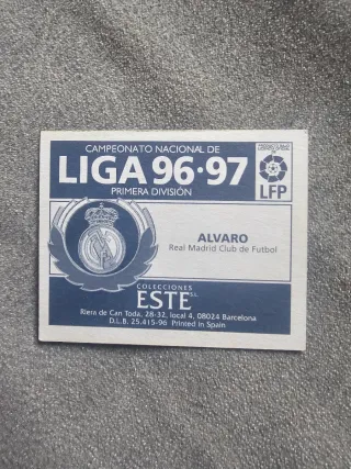 Cromo antiguo Álvaro Real Madrid