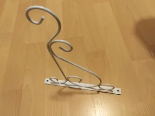 Colgador para macetas colgantes de metal blanco
