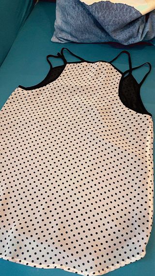 Blusa mujer verano lunares negros