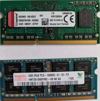 2x 4GB DDR3 SODIMM RAM para portátil