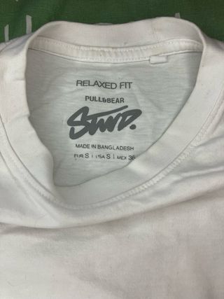 Camiseta básica Pull&Bear blanca talla S