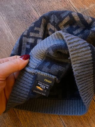 Cappello Fendi FF Blu Grigio