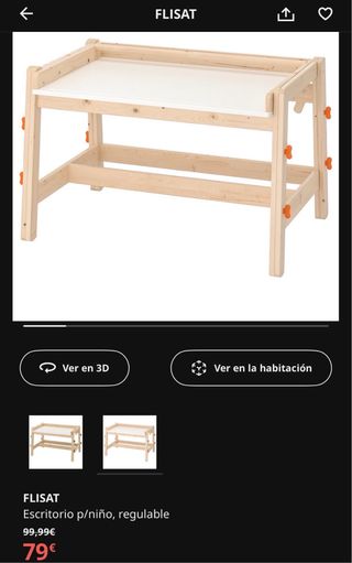 Scrivania per bambini in legno e plastica