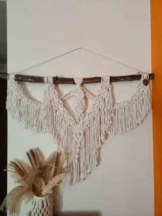Tapiz Macramé Beige