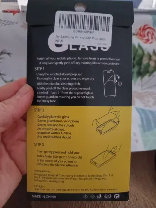 Protettore Schermo Samsung S22 Plus (3 pz)