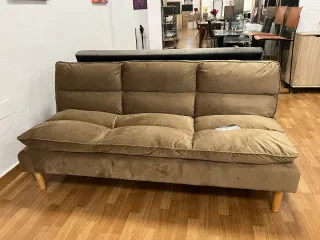 Sofá Cama Terciopelo Gris