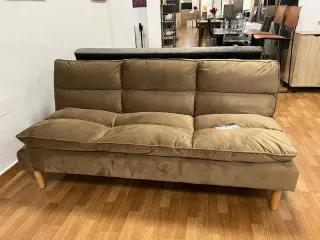 Sofá Cama Terciopelo Gris