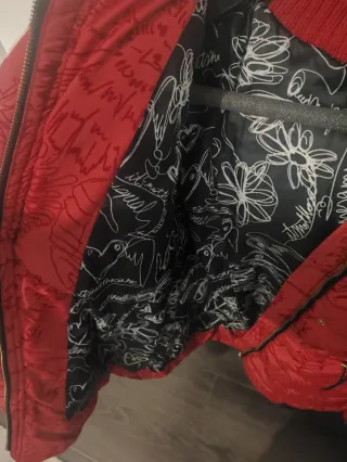 Abrigo Desigual Rojo Talla 46