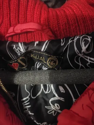 Abrigo Desigual Rojo Talla 46