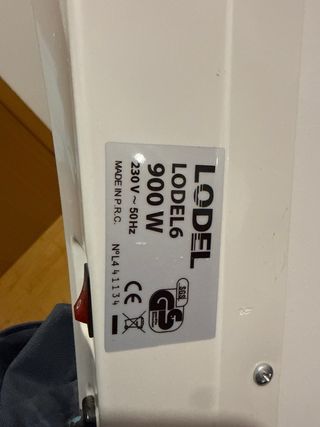 3 Calefactores eléctricos Lodel