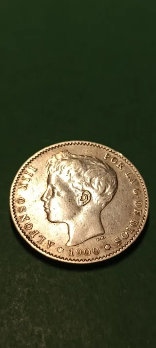 Peseta 1900. Plata