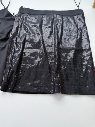 Falda Lentejuelas Negro