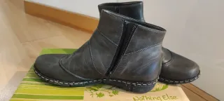 Botines de piel negros Talla 38