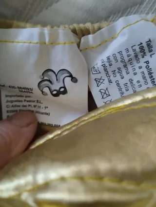 Disfraz retro dorado