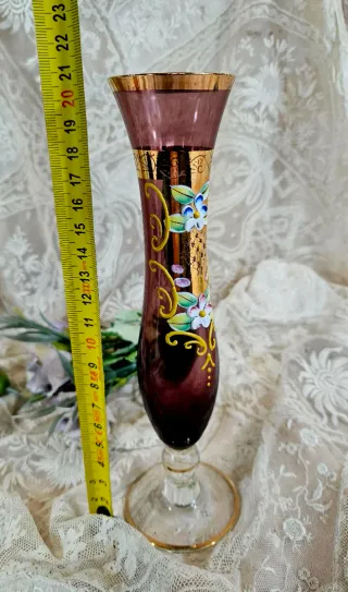 Jarrón Violetero Cristal Murano Vintage