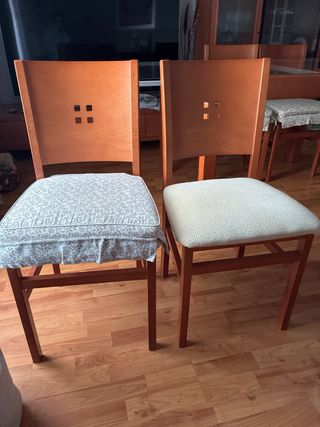 Mesa comedor cristal y 6 sillas +mesa auxiliar