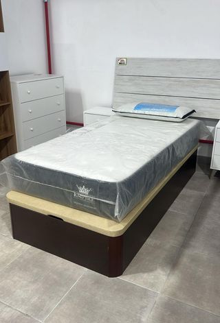 OFERTA CANAPE DE 90*190CM  DE COLOR MARRON NOGAL