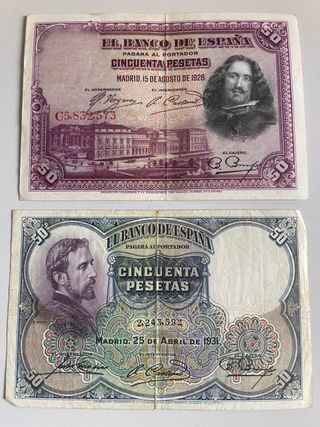 Lote Billetes España 1928-1980