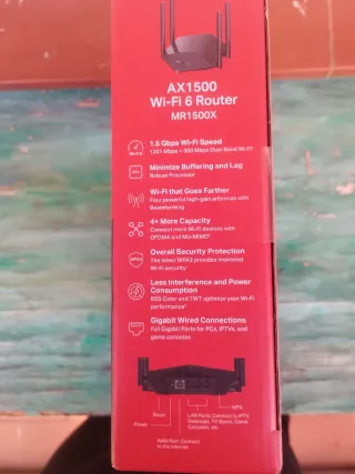 Router Nuevo Wi-Fi 6 Mercusys AX1500 MR1500X