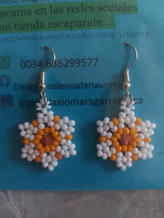 Pendientes tejidos Primavera