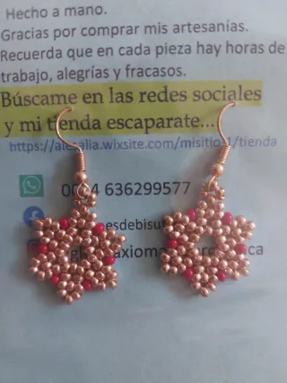 Pendientes tejidos Primavera