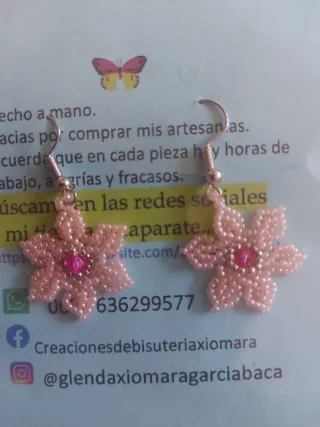 Pendientes tejidos Primavera