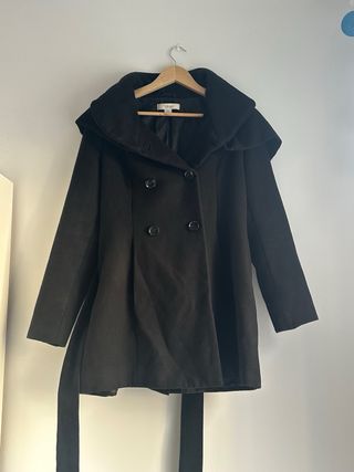 Abrigo Sfera Negro Talla M Cuello Maxi