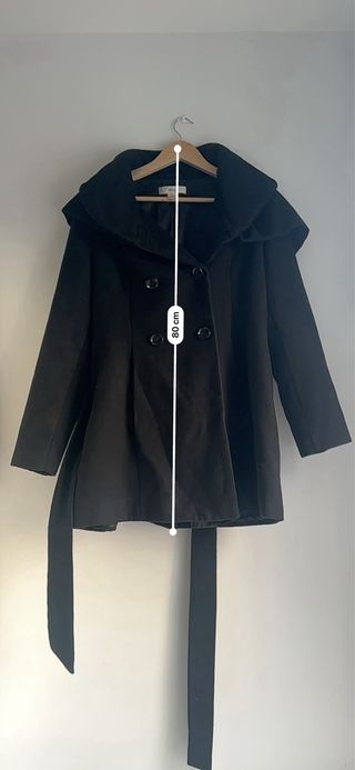 Abrigo Sfera Negro Talla M Cuello Maxi