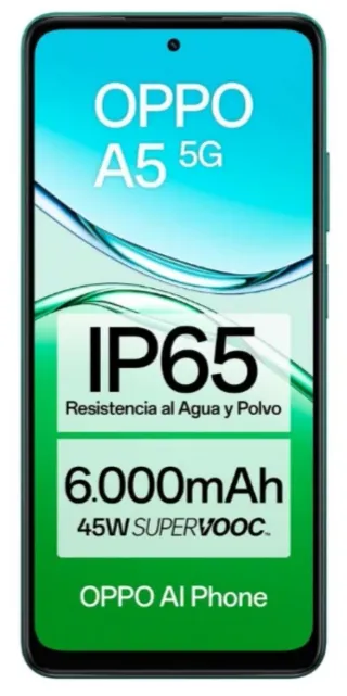 Móvil Oppo A5 5G 128GB Negro Verde