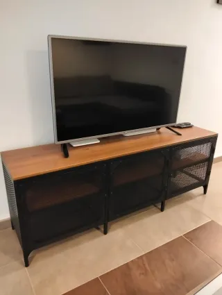 Mueble TV Fjällbo Ikea Negro/Madera