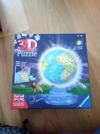 Puzzle Globo Terráqueo 3D Ravensburger con luz