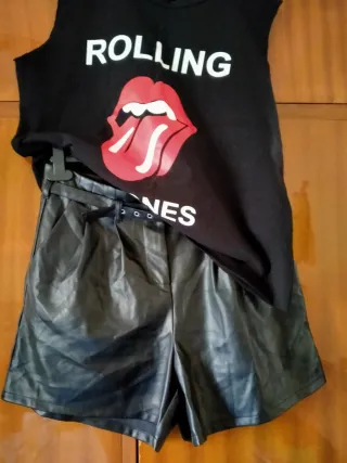 Conjunto Rolling Stones Negro Sin Estrenar