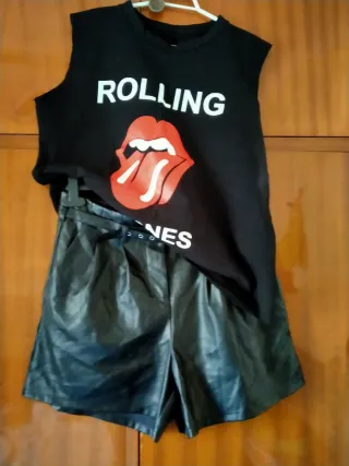 Conjunto Rolling Stones Negro Sin Estrenar
