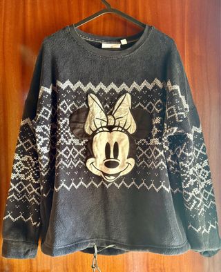 Pijama Minnie Mouse Preto e Branco