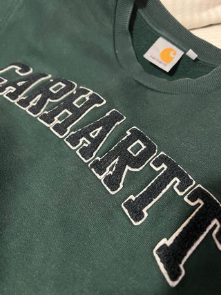 Sudadera Carhartt letras relieve bordadas