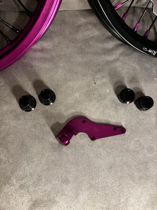 Kit Llantas Supermotard Morado/negro