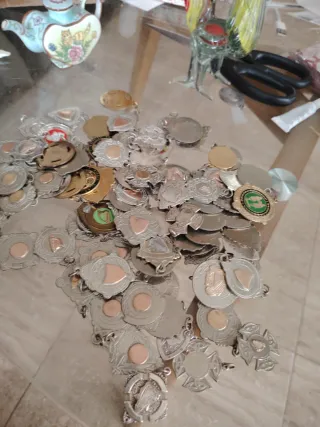 Lote de medallas plata irlandesa