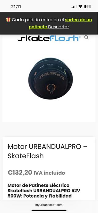 Motor patinete eléctrico Skateflash