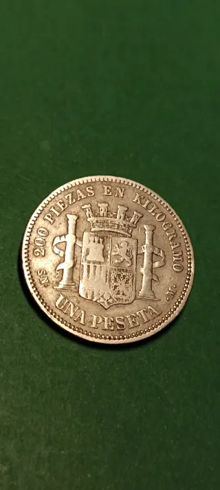 Peseta 1870 Plata