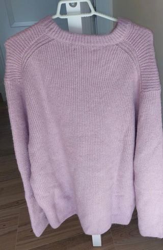 Jersey de punto lila vintage hombre- Zara -Talla L