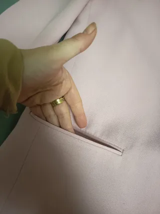 Americana rosa pastel mujer