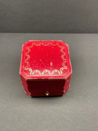 Estuche Anillo Cartier Vintage Rojo