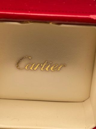 Estuche Anillo Cartier Vintage Rojo