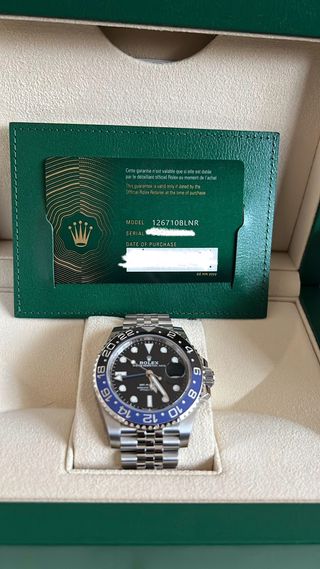 Rolex GMT-Master II Batman Jubilee 126710BLNR