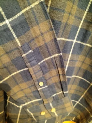 Camisa Only & Sons cuadros azul y marrón Talla L
