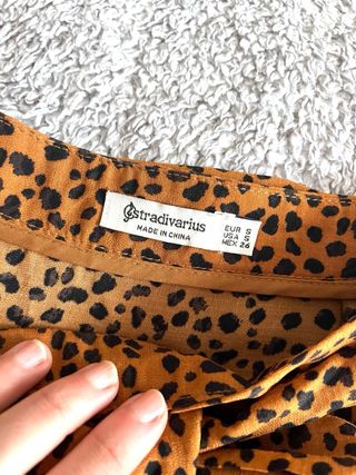 Falda pantalón Stradivarius leopardo Talla S